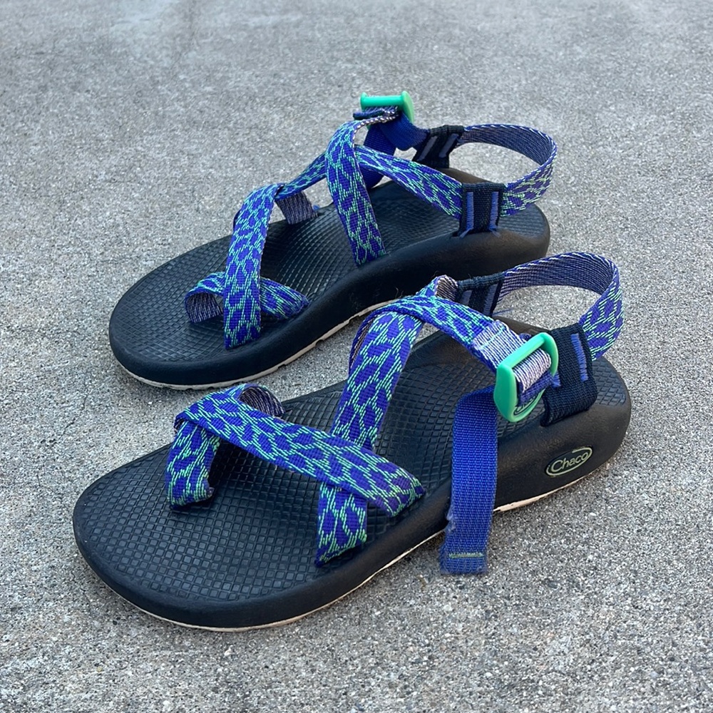 Chaco Adjustable Sandals - Blue and Green - Women’s Size 8